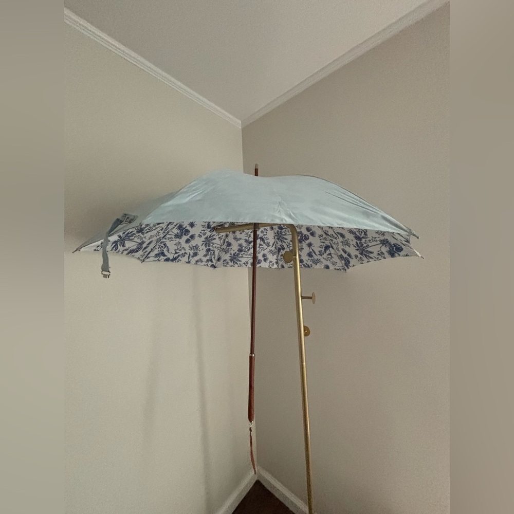 Charming Blue Floral Umbrella